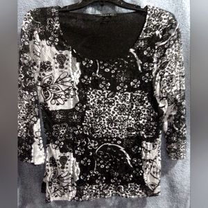 Black and White Design Blouse